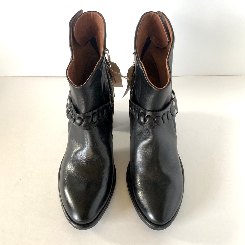 A. S.98 Rory Studded Harness Ankle Boots Black Leather Women’s 41 EU 9.5 US - Picture 10 of 16
